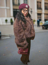 Load image into Gallery viewer, Plush Sleeve Snap Oversized Fur