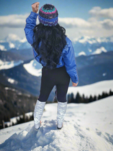 Load image into Gallery viewer, Blu Faux Leather Crop Jacket