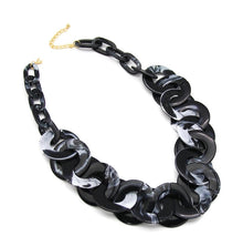 Load image into Gallery viewer, Michelle Resin Statement Link Necklace - Rhonda’s Fabulous Jewelry LLC