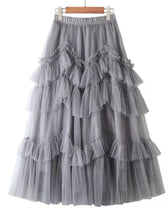 Load image into Gallery viewer, Janice Tulle Skirt Gray
