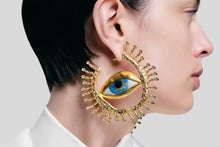Load image into Gallery viewer, Eye Hoop Earrings
