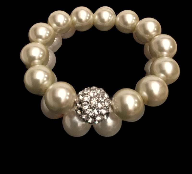 Rebecca Faux Pearl Stone Bracelet - Rhonda’s Fabulous Jewelry LLC