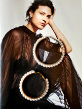 Load image into Gallery viewer, Connie Pearl Hoop Statement Earrings SOLD OUT!
