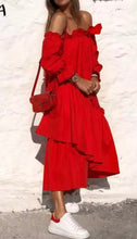 Load image into Gallery viewer, Santorini Red Midi Dress

