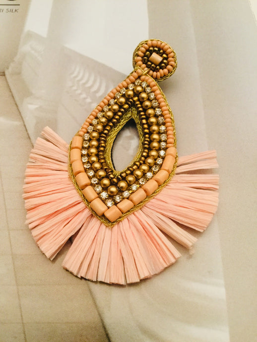 Cayman Raffia Earrings - Rhonda’s Fabulous Jewelry LLC