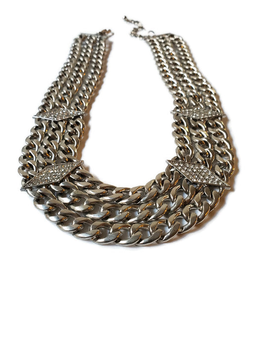 Harlem Cuban Crystal Link Bib - Rhonda’s Fabulous Jewelry LLC