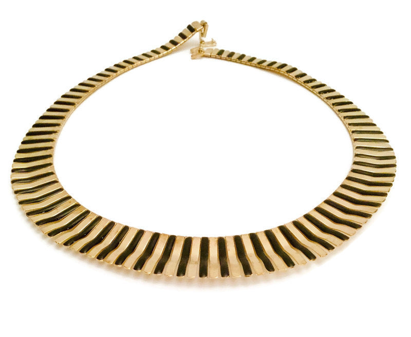 Haley Black/Gold-tone Statement Necklace - Rhonda’s Fabulous Jewelry LLC