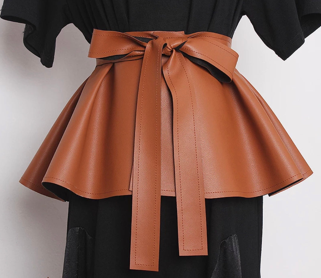 Tory Faux Leather Bow Belt