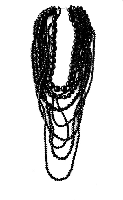 Chunky Wooden Multi-Strand  Statement Necklace - Rhonda’s Fabulous Jewelry LLC