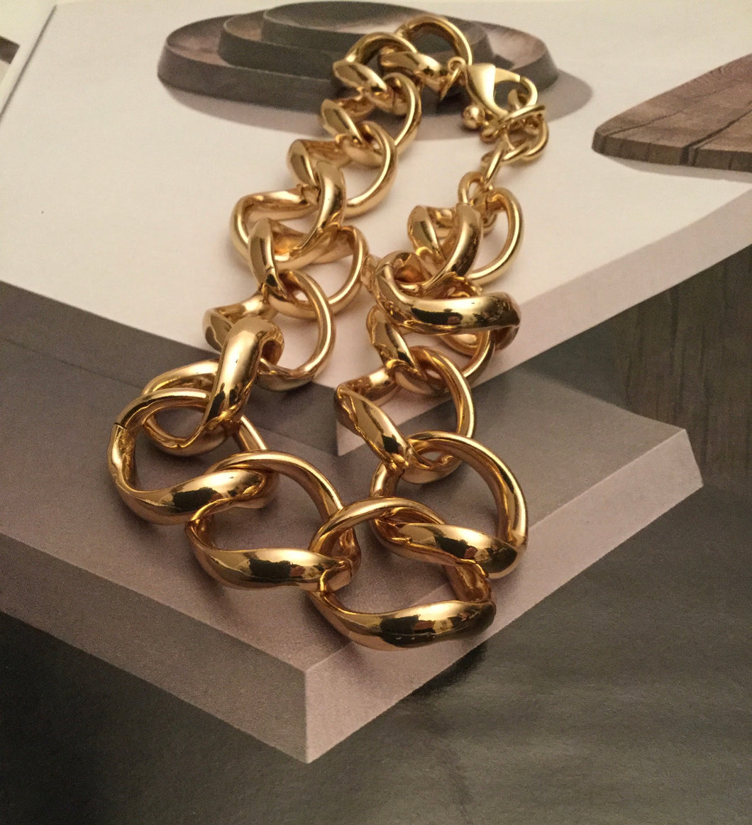 Mia Gold- Tone Layering Link Necklace - Rhonda’s Fabulous Jewelry LLC