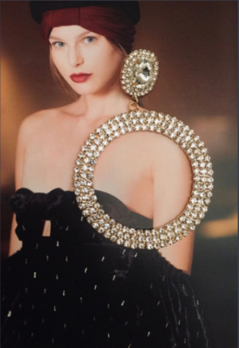 Chaz Crystal Hoop Earrings - Rhonda’s Fabulous Jewelry LLC