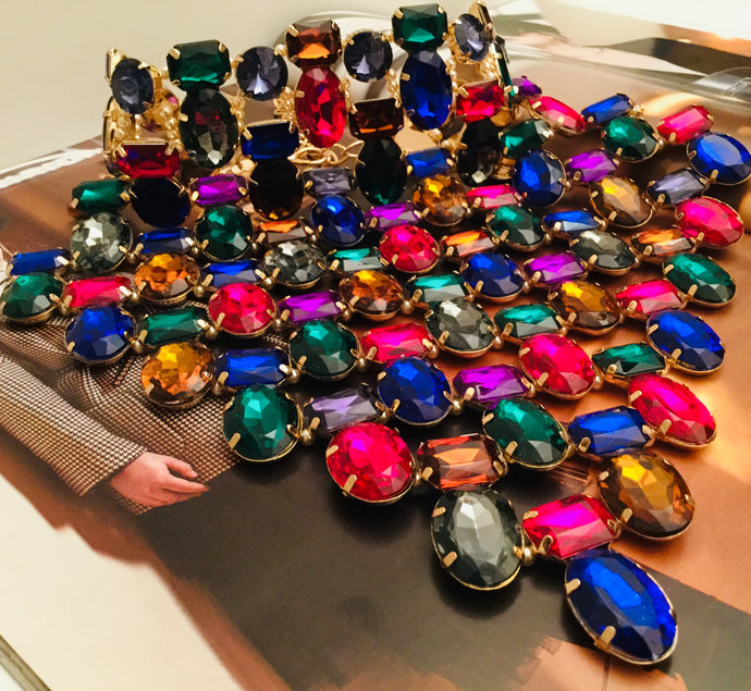 Serena Multi-Colored Stone Necklace - Rhonda’s Fabulous Jewelry LLC