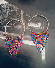 Load image into Gallery viewer, Liz Multi- Colored  Or Crystal Fringe Earrings
