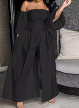 Load image into Gallery viewer, Sleek &amp; Sultry Off the Shoulder Jumpsuit SOLD OUT
