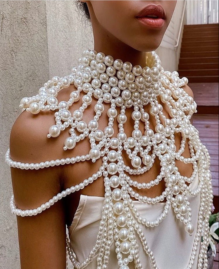 St. Tropez Pearl Body Cape Necklace SOLD OUT