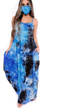 Load image into Gallery viewer, Curvy Collection Blu Tye Dye Maxi
