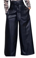 Load image into Gallery viewer, Bella Wide Leg Vegan Leather Pants
