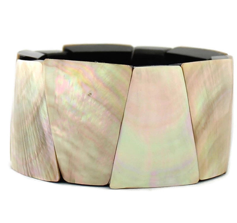 Dakota Abalone Shell Stretch Bracelet - Rhonda’s Fabulous Jewelry LLC