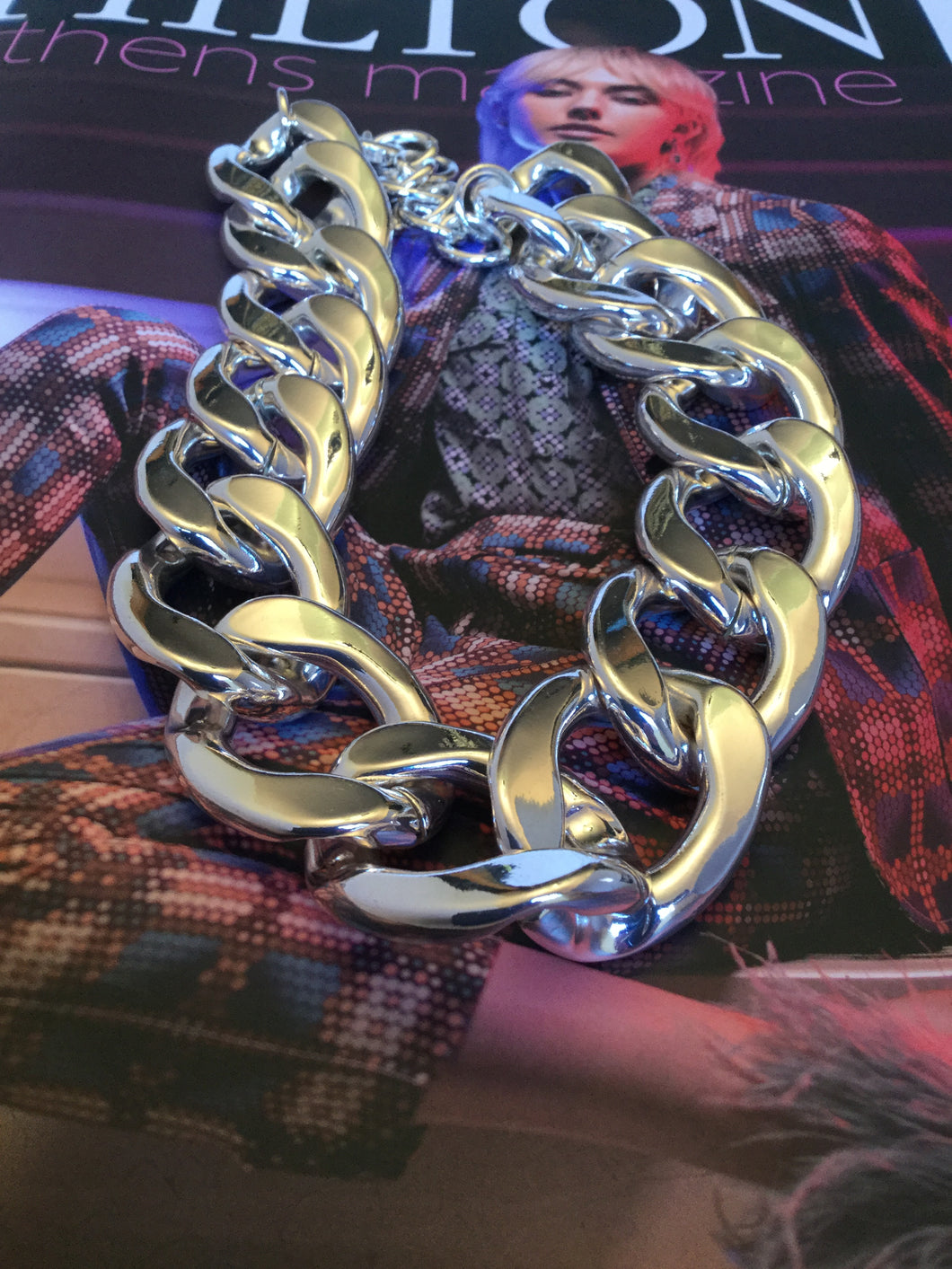 Coco Silver-tone Link Necklace - Rhonda’s Fabulous Jewelry LLC