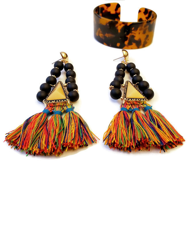 Brianna Fringe Statement Earrings Sold Out