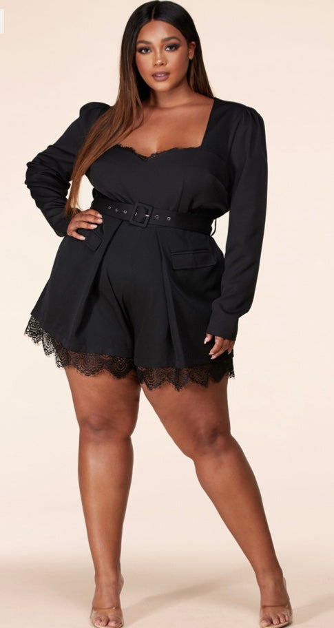 Perfectly Poised Romper - Curvy Holiday Collection