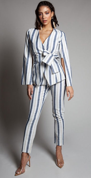 Valentina 2pc Pinstripe Suite Limited Sizes!!  (2) Sm Suits & (1 med pants) - Rhonda’s Fabulous Jewelry LLC