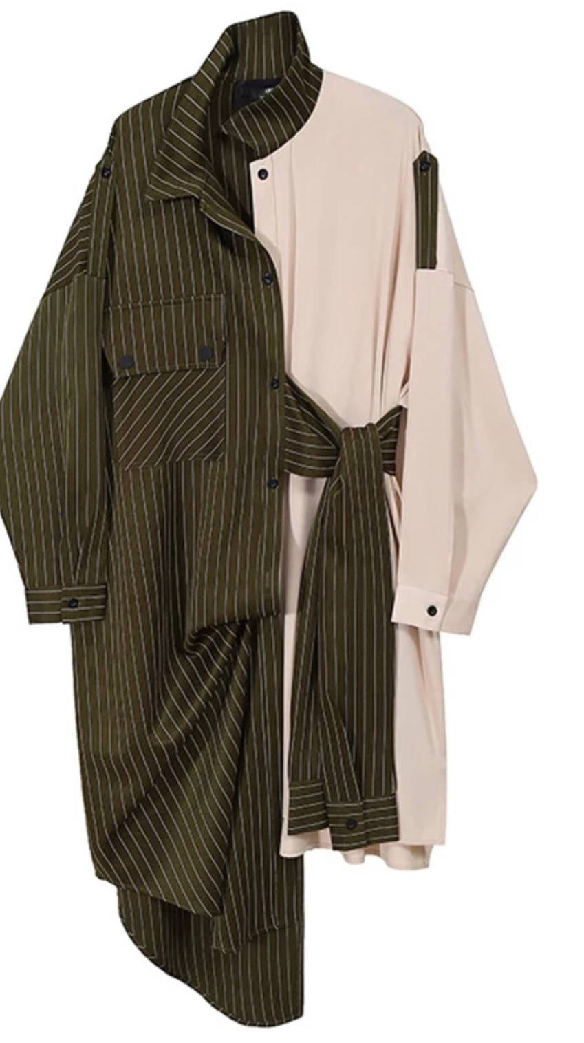 Kelli Pin Stripe Asymmetrical Dress SOLD OUT