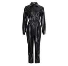 Load image into Gallery viewer, Ready or Not Faux Leather Jumpsuit
