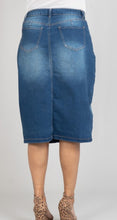 Load image into Gallery viewer, Kayla Denim Skirt - Curvy Collections
